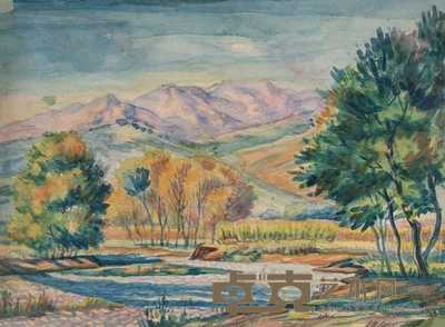 王济远 风景水彩稿 26×36.5cm